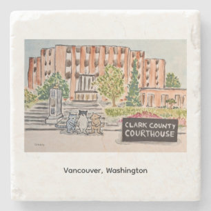 Porta-copo De Pedra Clark County Courthouse Stone Coaster