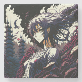 Porta-copo De Pedra Classic Vintage Anime Girl - 90's Manga