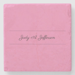 Porta-copo De Pedra Clássica Mínima Clássica Simples Caligrafia de Par