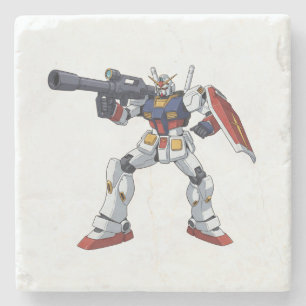 Porta-copo De Pedra Clássico Retro RX-78-2 Gundam Mecha Anime Ilustraç