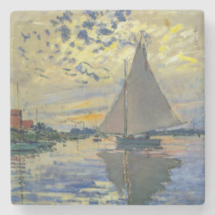 Porta-copo De Pedra Claude Monet - Barco à vela em Le Petit-Gennevilli