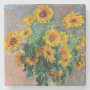 Porta-copo De Pedra Claude Monet - Buquê de Girassóis