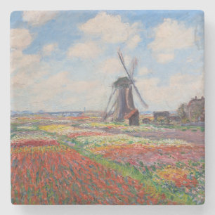 Porta-copo De Pedra Claude Monet - Campo das Tulipas na Holanda
