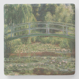 Porta-copo De Pedra Claude Monet Japonês Pegbridge & Water Lily Piscin