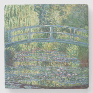 Porta-copo De Pedra Claude Monet - Lago de Nenúfares, Harmonia Verde