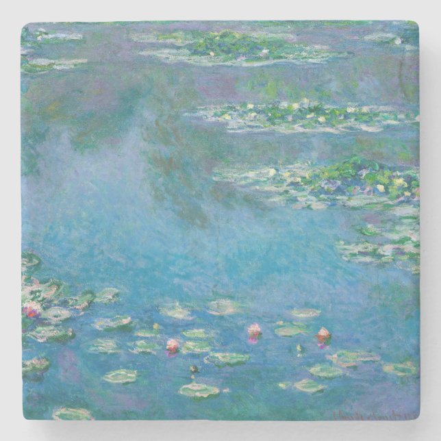 Porta-copo De Pedra Claude Monet - Lírios Água 1906 (Frente)