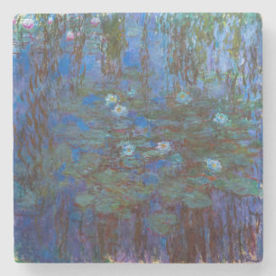 Porta-copo De Pedra Claude Monet - Lírios Azuis