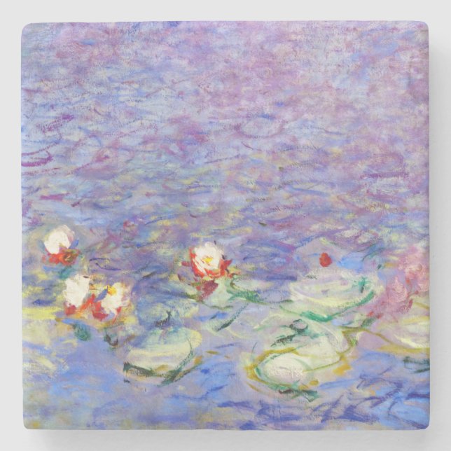 Porta-copo De Pedra Claude Monet - Lírios Hídricos (Frente)