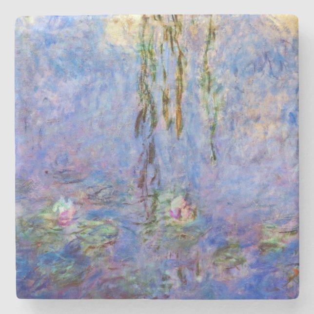 Porta-copo De Pedra Claude Monet - Lírios Hídricos (Frente)