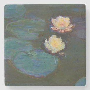 Porta-copo De Pedra Claude Monet Nenúfares Arte a Óleo Impressionista