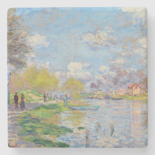 Porta-copo De Pedra Claude Monet - Primavera junto ao Sena