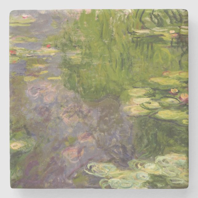 Porta-copo De Pedra Claude Monet | Waterlilies (Frente)