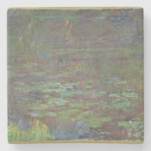 Porta-copo De Pedra Claude Monet Waterlilies no por do sol