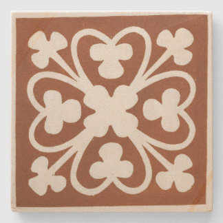 Porta-copo De Pedra Clover Irish Celtic Art Design Red