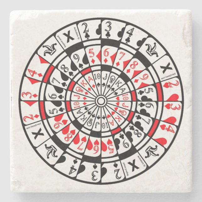 Porta-copo De Pedra Coaster Dartboard Card Design (Frente)