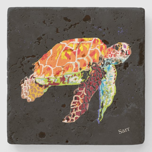 Porta-copo De Pedra Coasters : O Mar É Obscurecido  (Frente)