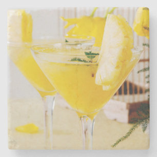 Porta-copo De Pedra Cocktail de Fresca de abacaxi e gengibre