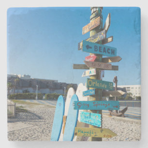 Porta-copo De Pedra Cocoa Beach Tiki Totem
