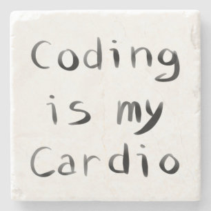 Porta-copo De Pedra Codificar é o meu Codificador de Programas Cardio