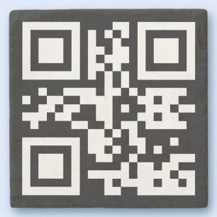 Porta-copo De Pedra Código QR criado instantaneamente (inserindo sua U
