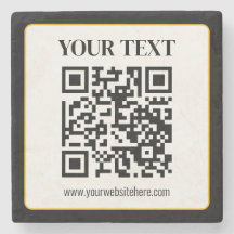 Código QR empresarial com texto superior e inferio
