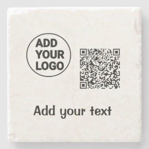 Porta-copo De Pedra Código QR minimalista simples adicionar logotipo n