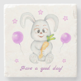 Porta-copo De Pedra Coelhinho bonito para um bom humor