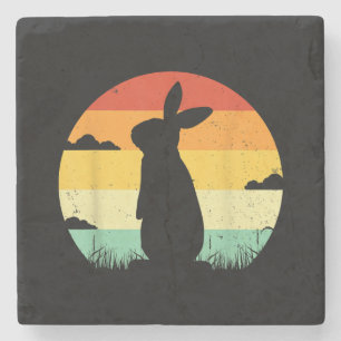 Porta-copo De Pedra Coelho Retro Estilo Vintage 80s Estilo Bunny Lover