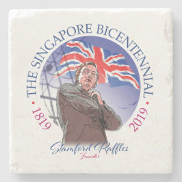 Porta-copo De Pedra Coleção Bicentenária de Cingapura