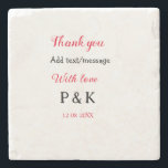 Porta-copo De Pedra Com amor adicione o nome do casal letra obrigado a<br><div class="desc">design</div>