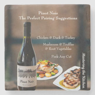 Porta-copo De Pedra Combinação de Vinho Pinot Noir/Dominando a Cozinha