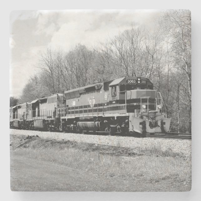 Porta-copo De Pedra Comboio de Springtime B&W (Frente)