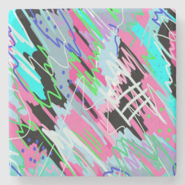 Porta-copo De Pedra Começando a Bloom Abstrato