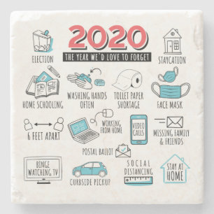 Porta-copo De Pedra Comemoração de Atividades de Bloqueio Quarentena