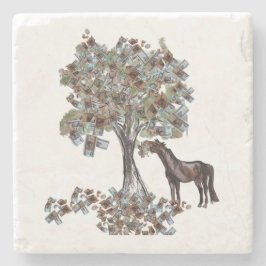 Porta-copo De Pedra comendo $ tree esta versão tem mais folhas