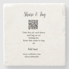 Porta-copo De Pedra Compartilhar e marcar no site de adicionar QR do I