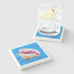 Porta-copo De Pedra Conch Shell Drink Coasters