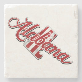 Porta-copo De Pedra Contorno do Estado do Alabama