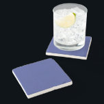 Porta-copo De Pedra Convite de Casamento Minimalista Ousado em Azul Es<br><div class="desc">Design de casamento minimalista moderno com fundo azul profundo sólido – perfeito para casamentos de verão elegantes ou formais durante todo o ano.</div>