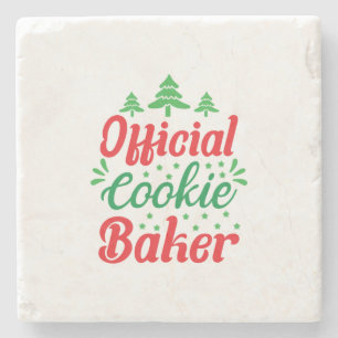 Porta-copo De Pedra Cookie Oficial do Xmas Art Baker