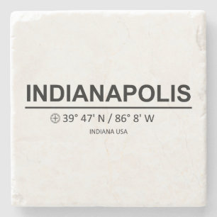 Porta-copo De Pedra Coordenadas Indianapolis