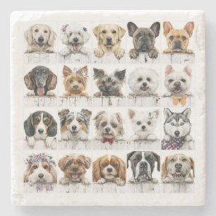 Porta-copo De Pedra Copo de Água para Amantes de Cachorros com Raças e