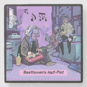 Porta-copo De Pedra Copo de Pedra Engraçado de Beethoven Half Pint