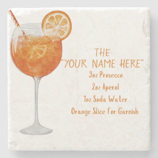 Porta-copo De Pedra Copo de Receita Personalizada de Aperol Spritz