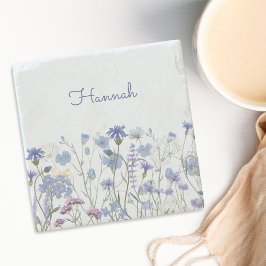 Porta-copo De Pedra Cor Azul-Vidro Molhada Prado