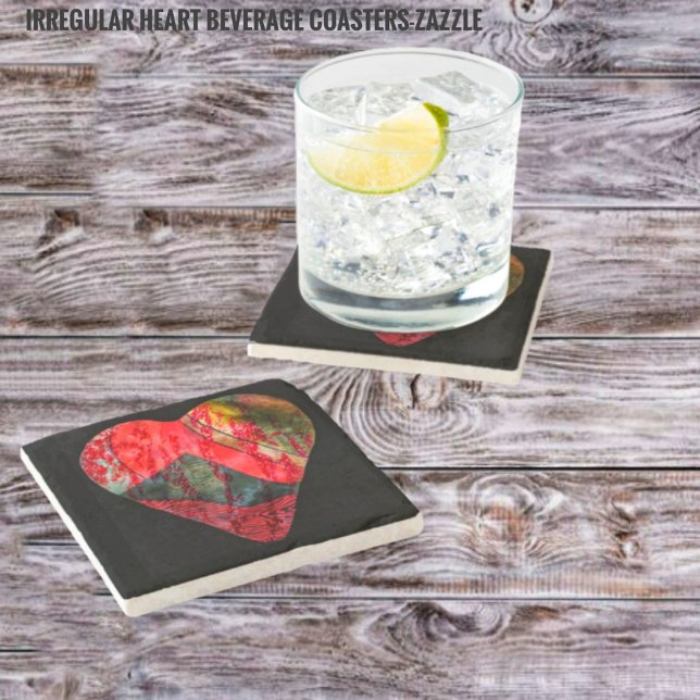 Porta-copo De Pedra Coração Irregular (Criador carregado)