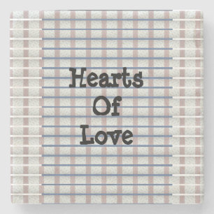 Porta-copo De Pedra Corações Do Amor