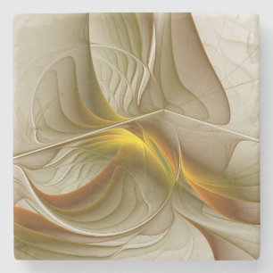 Porta-copo De Pedra Cores de Metais Preciosos, Arte Abstrata Fractal