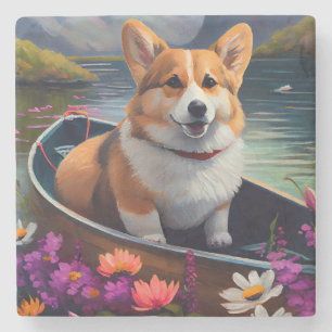 Porta-copo De Pedra Corgi de Remo: Uma Aventura Cênica