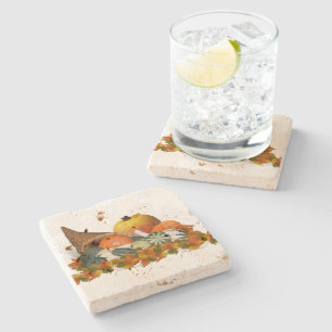 Porta-copo De Pedra Cornucopia com Chall Gourds